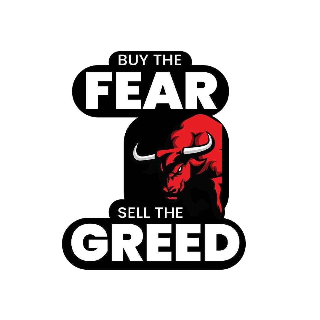 Sell the greed Sticker